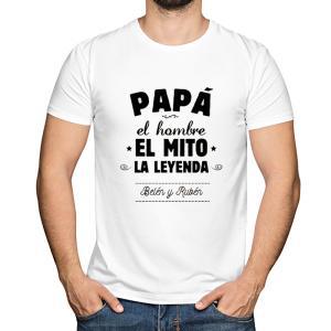 Camiseta personalizada  'Papá, el mito, la leyenda'