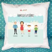 Cojín Familia Molona personalizado