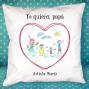 Regalos personalizados: Dise&ntilde;o y decoraci&oacute;n: Coj&iacute;n personalizado coraz&oacute;n con dibujo de tu hijo