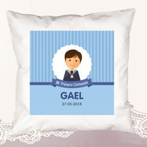 Cojín personalizado Mi primera comunión niño