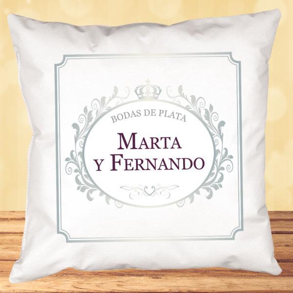 Cojín personalizado para Bodas de Plata
