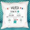 Diseño y decoración: Cojín personalizado para recién nacido