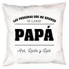 Diseño y decoración: Cojín personalizado 'Te queremos papá'