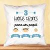 Diseño y decoración: Cojín razones para ser papá
