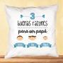 Regalos personalizados: Dise&ntilde;o y decoraci&oacute;n: Coj&iacute;n razones para ser pap&aacute;
