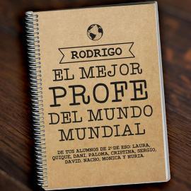 Cuaderno al mejor profe del mundo mundial