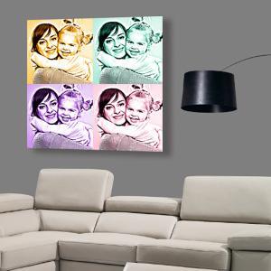 Cuadro Pop Art con 4 fotos