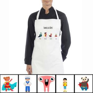 Delantal familias personalizado