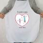 Regalos personalizados: Delantales personalizados: Delantal personalizado coraz&oacute;n con dibujo para pap&aacute;