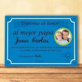 firma y fecha diploma pergamino ‘a los mejores padres del mundo’ personalizado con su nombre dedicatoria Regalo para padres personalizable