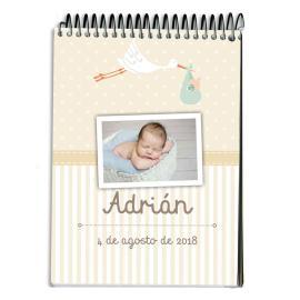 Libreta personalizada para regalar en bautizo