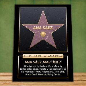 Estrella de la fama personalizada en lienzo