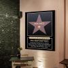 Diseño y decoración: Estrella de la fama personalizada en lienzo