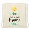 Regalos con nombre: Mochila de cuerdas BIO personalizada emoticono