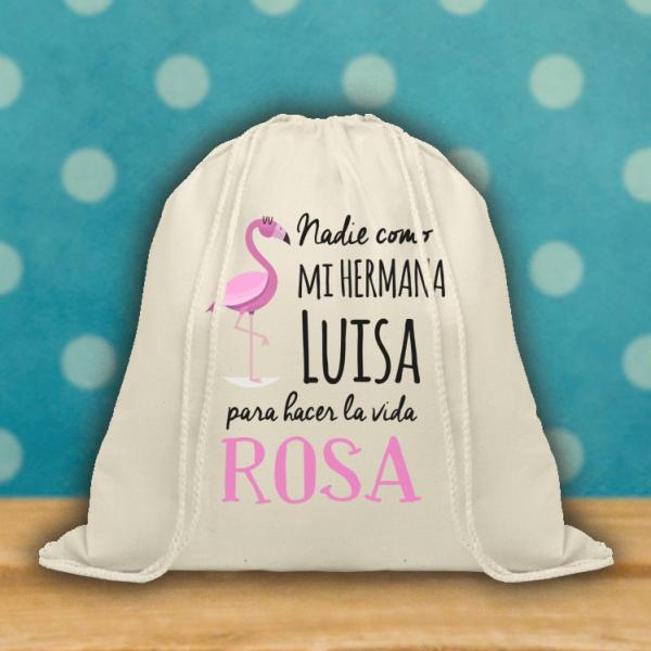 Mochila de cuerdas BIO personalizada 'Flamenco'