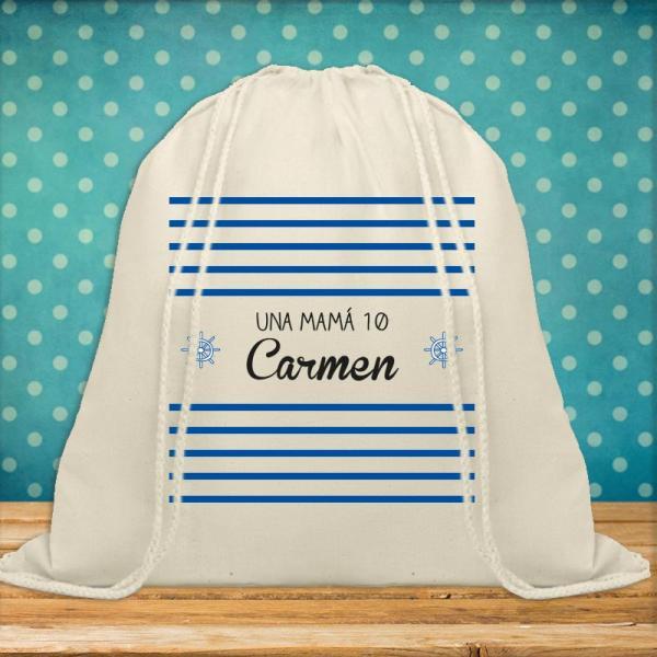 Mochila de cuerdas marinera BIO personalizada