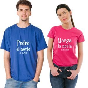 Pack camisetas novios personalizadas