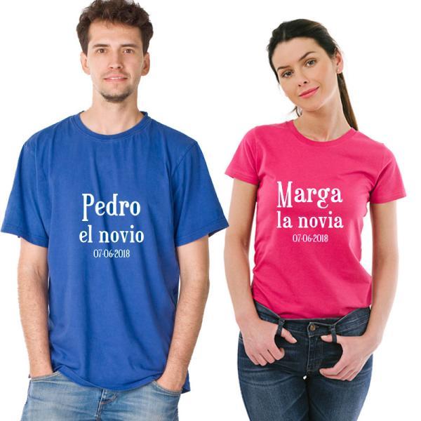 Pack camisetas novios personalizadas