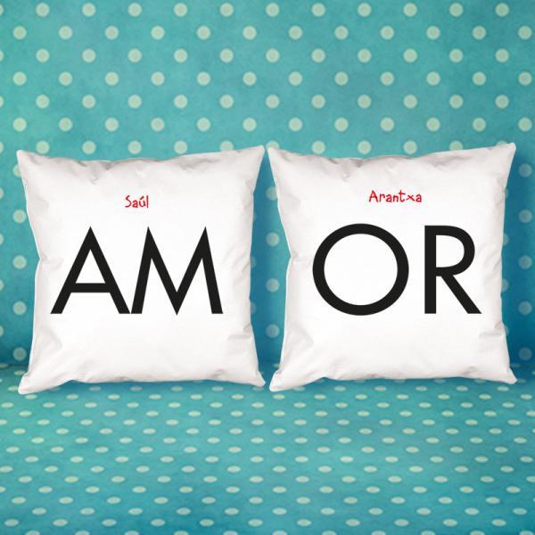 Pack de cojines AMOR personalizados