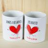 Regalos con nombre: Pack de tazas personalizadas amor