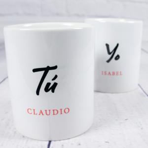 Pack de tazas Tú y Yo personalizadas
