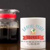 Taza personalizada Gracias profe
