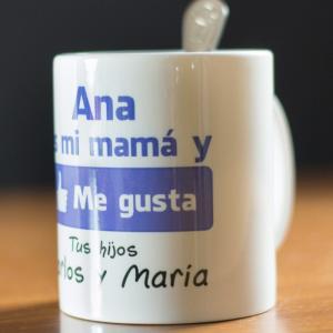 Taza personalizada 'Me gusta mi mamá'