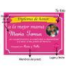 Regalos con fotos: Diploma para la mejor Madre con foto Regalos con fotos: Diploma para la mejor Madre con foto