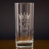 Cristalería personalizada: Vaso de whisky alto grabado para el rey de la casa Cristalería personalizada: Vaso de whisky alto grabado para el rey de la casa