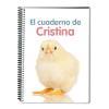 Cuadernos: Cuaderno pollito personalizado Cuadernos: Cuaderno pollito personalizado