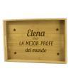 Madera personalizada: Bandeja personalizada para el mejor profe Madera personalizada: Bandeja personalizada para el mejor profe