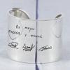 Joyas personalizadas: Brazalete de plata personalizado con firmas Joyas personalizadas: Brazalete de plata personalizado con firmas