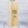 Regalos con nombre: Caja botella de vino para aniversarios Regalos con nombre: Caja botella de vino para aniversarios