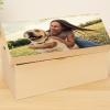Regalos con nombre: Caja de madera con tapa personalizada con foto Regalos con nombre: Caja de madera con tapa personalizada con foto