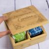 Regalos con nombre: Caja de té grabada en Bambú Regalos con nombre: Caja de té grabada en Bambú