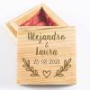 Regalos con nombre: Caja grabada para regalar joya Regalos con nombre: Caja grabada para regalar joya