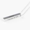 Joyas personalizadas: Colgante de plata barra vertical grabada Joyas personalizadas: Colgante de plata barra vertical grabada