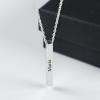 Joyas personalizadas: Colgante de plata barra vertical grabada Joyas personalizadas: Colgante de plata barra vertical grabada
