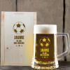 Cristalería personalizada: Jarra de cerveza "El as del balón" con estuche Cristalería personalizada: Jarra de cerveza "El as del balón" con estuche