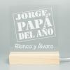 Lámparas personalizadas: Lámpara led grabada 'Papá del año' Lámparas personalizadas: Lámpara led grabada 'Papá del año'