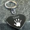 Llaveros personalizados: Llavero corazón personalizado 'Huella' Llaveros personalizados: Llavero corazón personalizado 'Huella'