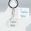 Llaveros personalizados: Llavero de plata con tu letra grabado Llaveros personalizados: Llavero de plata con tu letra grabado