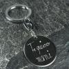 Llaveros personalizados: Llavero de plata con tu letra grabado Llaveros personalizados: Llavero de plata con tu letra grabado