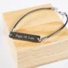 Joyas personalizadas: Pulsera de acero y cuero personalizada Joyas personalizadas: Pulsera de acero y cuero personalizada
