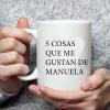 Tazas personalizadas: Taza personalizada '5 cosas que me gustan de...' Tazas personalizadas: Taza personalizada '5 cosas que me gustan de...'