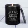 Velas personalizadas: Vela grabada 'Huele a felicidad' Velas personalizadas: Vela grabada 'Huele a felicidad'
