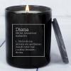 Velas personalizadas: Vela grabada 'Definición' con campana de cristal Velas personalizadas: Vela grabada 'Definición' con campana de cristal