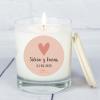 Velas personalizadas: Vela personalizada con nombres y fecha Velas personalizadas: Vela personalizada con nombres y fecha