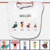 Regalos con nombre: Babero familias personalizado Regalos con nombre: Babero familias personalizado
