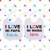 Regalos con nombre: Babero personalizado I love Regalos con nombre: Babero personalizado I love